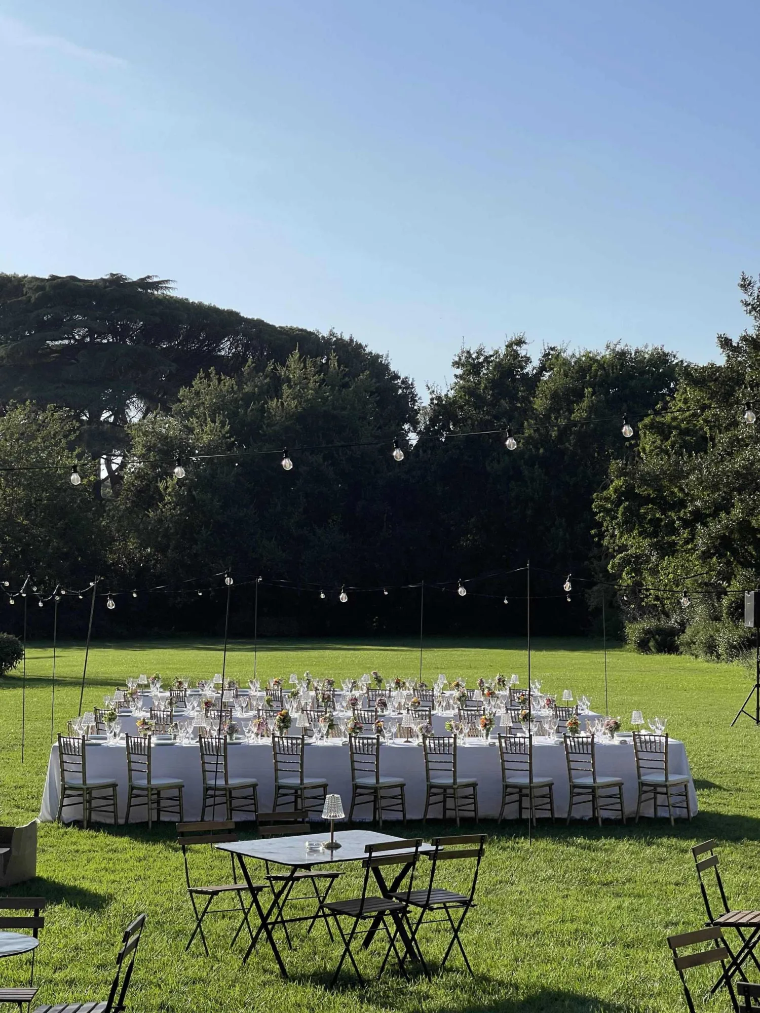 Cerimonia sul prato - allestimento Montineri