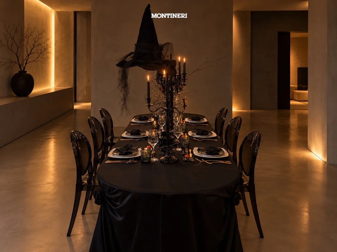 Tavola tema Halloween - allestimento Montineri