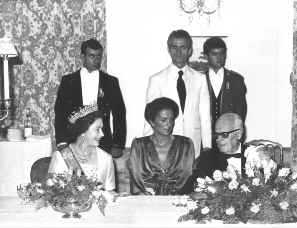 Pasquale Montineri at the Quirinale in 1980, during the reception for Queen Elizabeth II