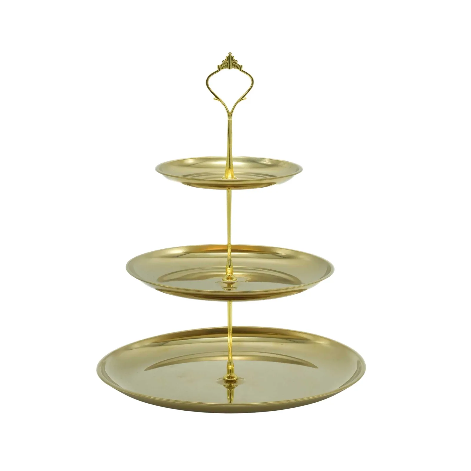 Alzata tre piani gold - noleggio accessori da buffet Montineri
