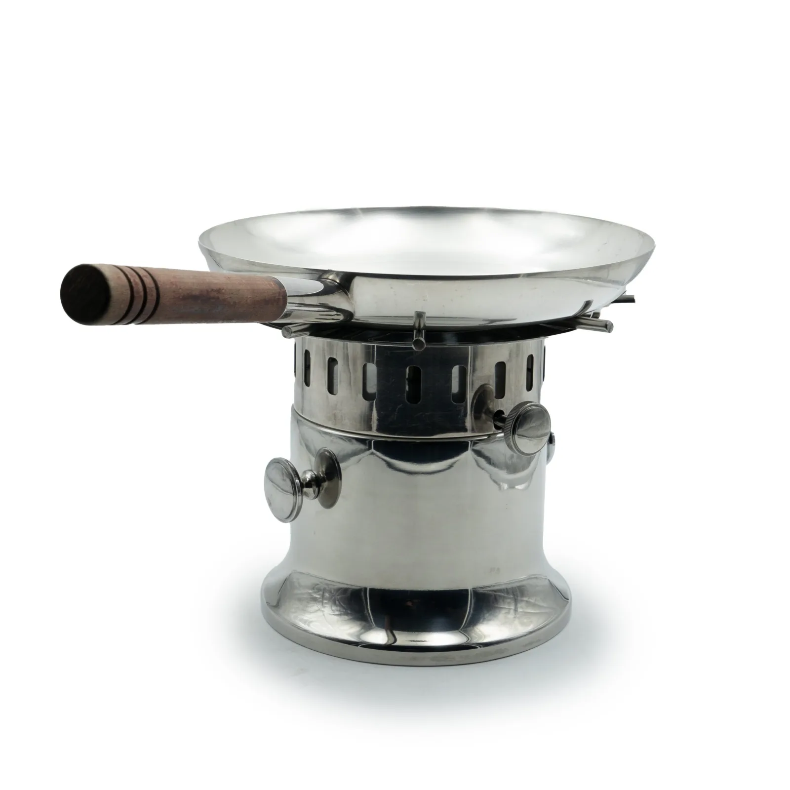 Lampada flambé argento completa - noleggio accessori da buffet Montineri