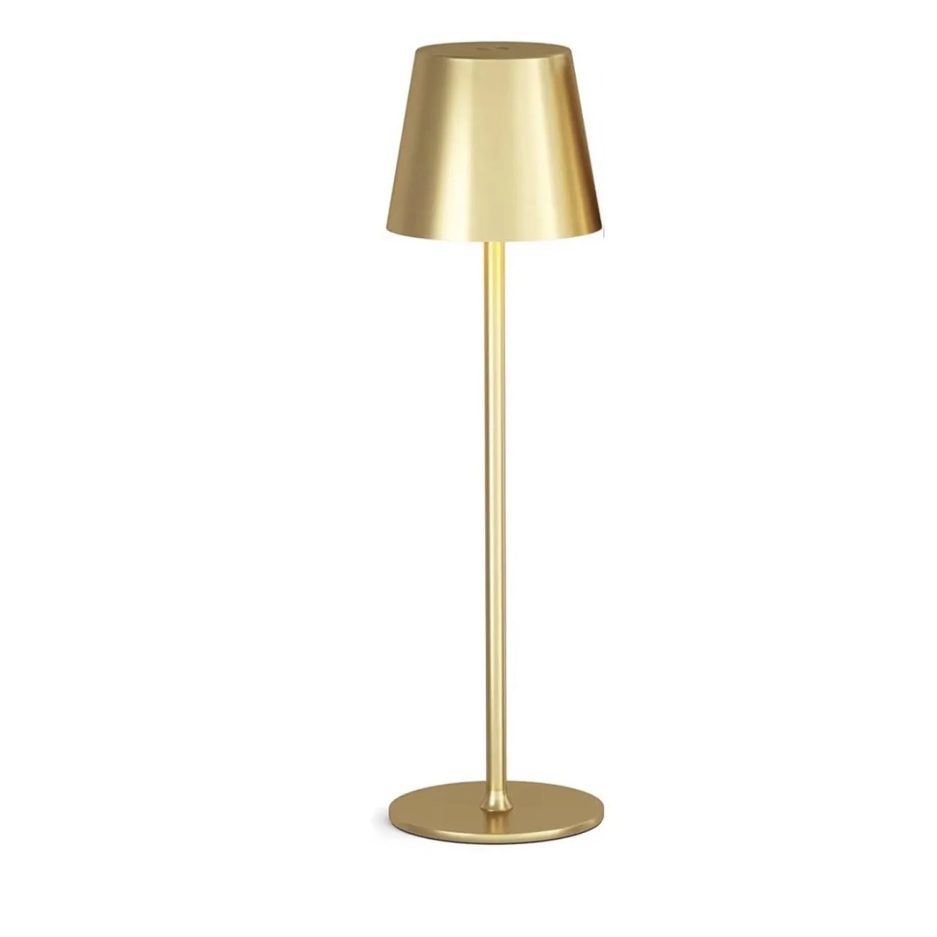 Lampada LED oro base tonda - noleggio lampade e lampade led Montineri