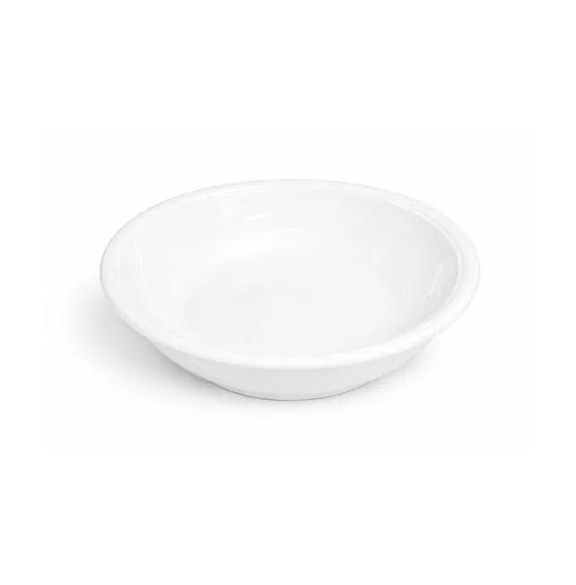 Piatto da portata tondo ceramica bianca - noleggio accessori da buffet Montineri