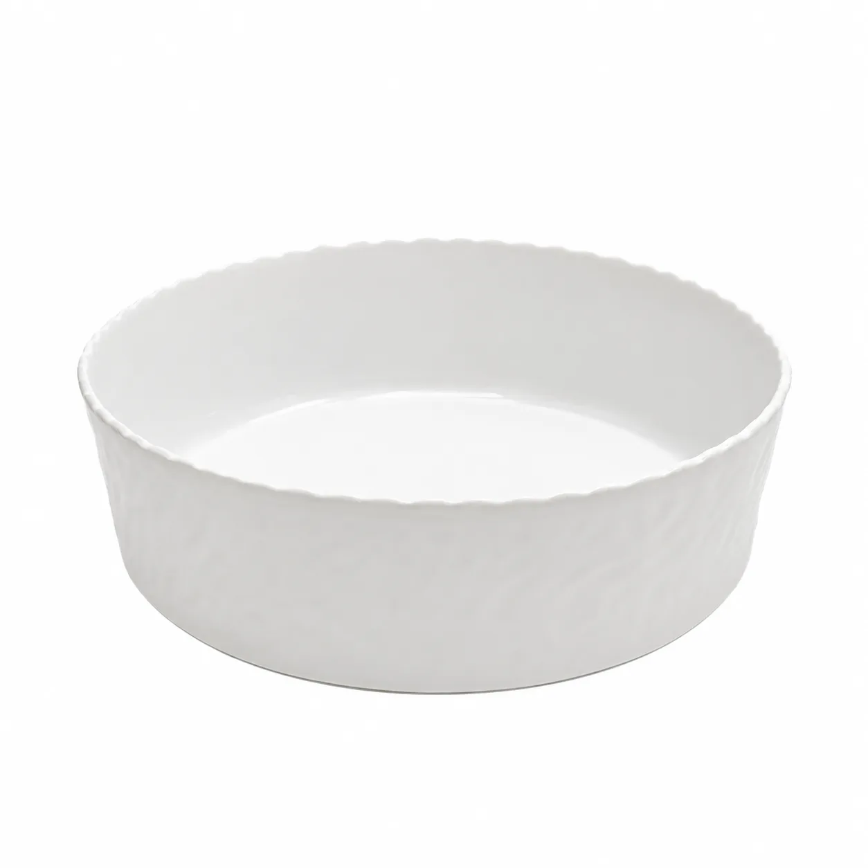 Pirofila in ceramica bianca tonda - dettaglio 2