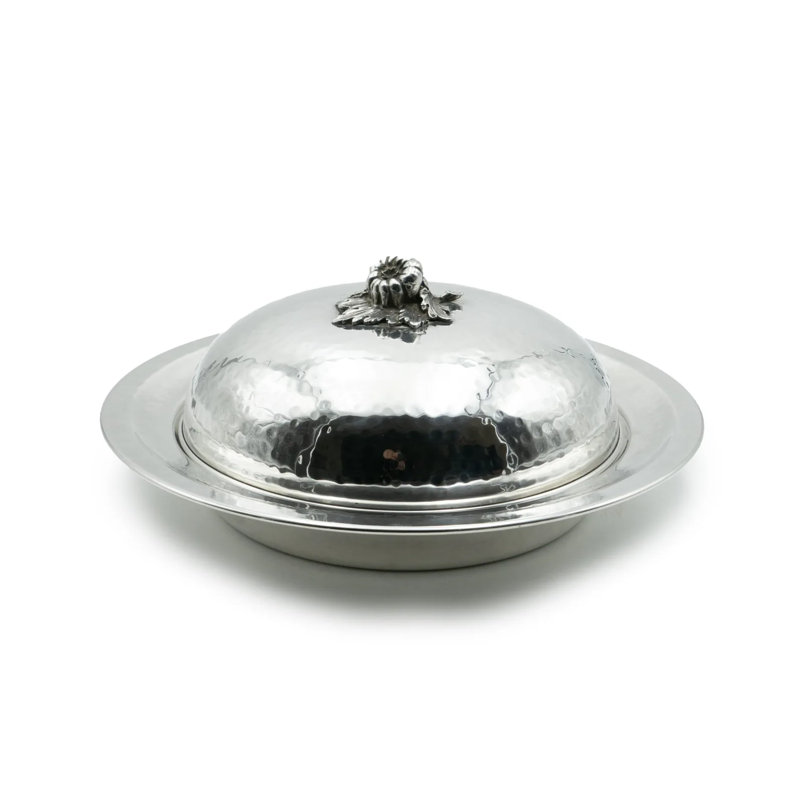 Risottiera argento con coperchio - noleggio accessori da buffet Montineri