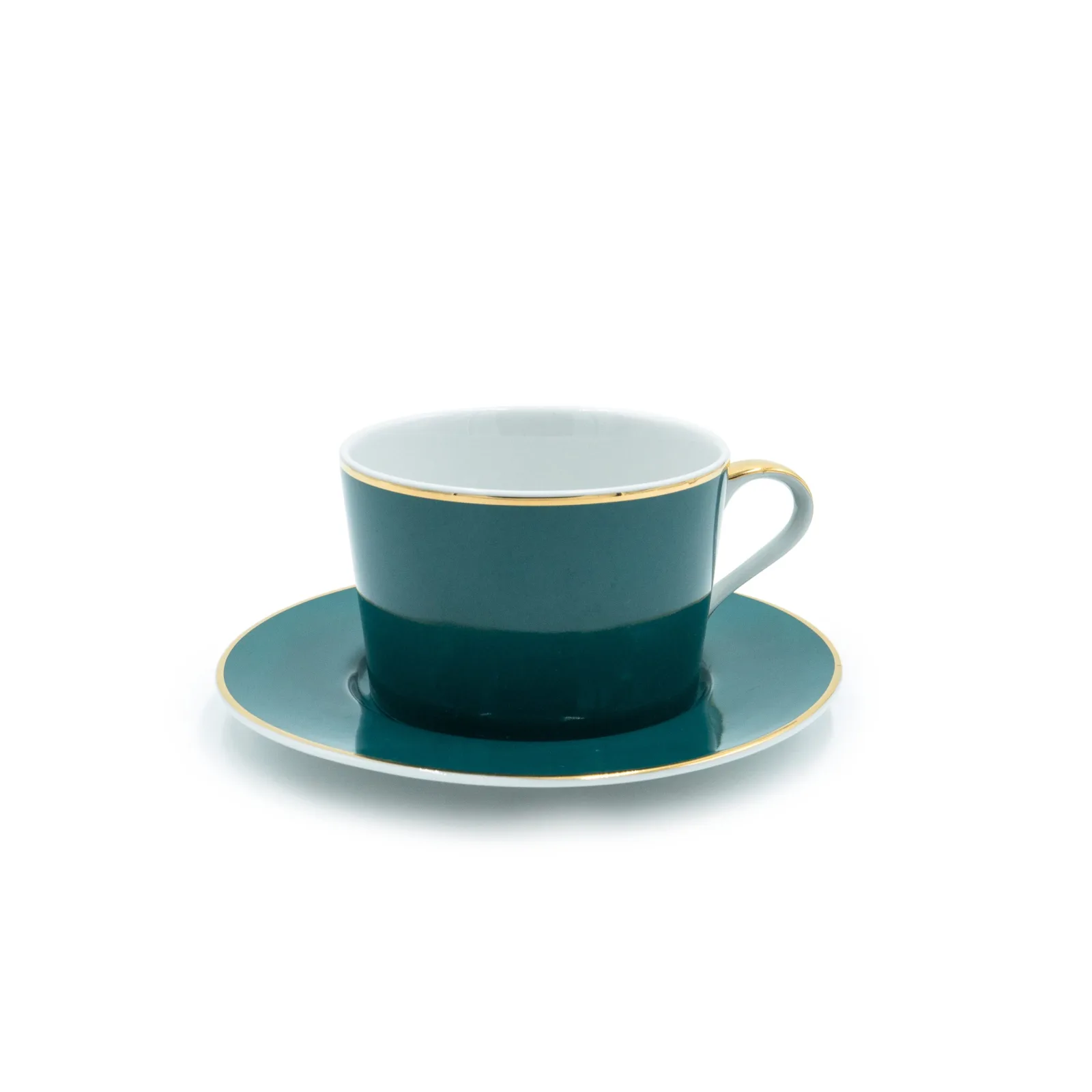 Tazza da tè con piattino Ginger verde - noleggio servizi da tè e caffè Montineri