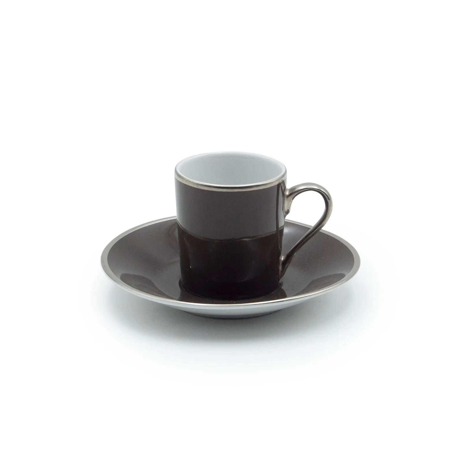 Tazzina e piattino da caffè Ginger grigio - noleggio servizi da tè e caffè Montineri
