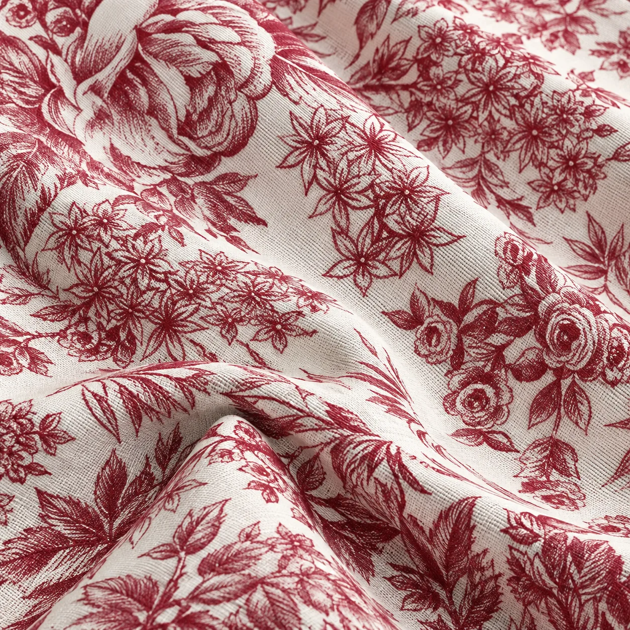 Toile de Jouy bordeaux - dettaglio 2