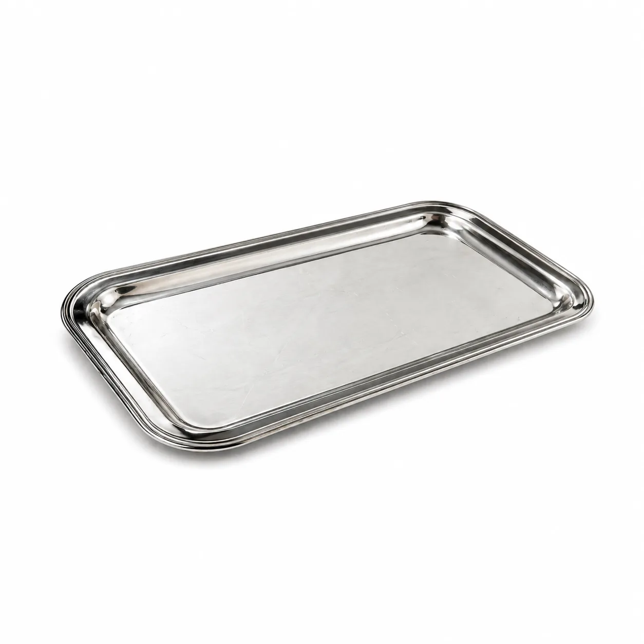 Vassoio rettangolare argento Sbt - noleggio accessori da buffet Montineri