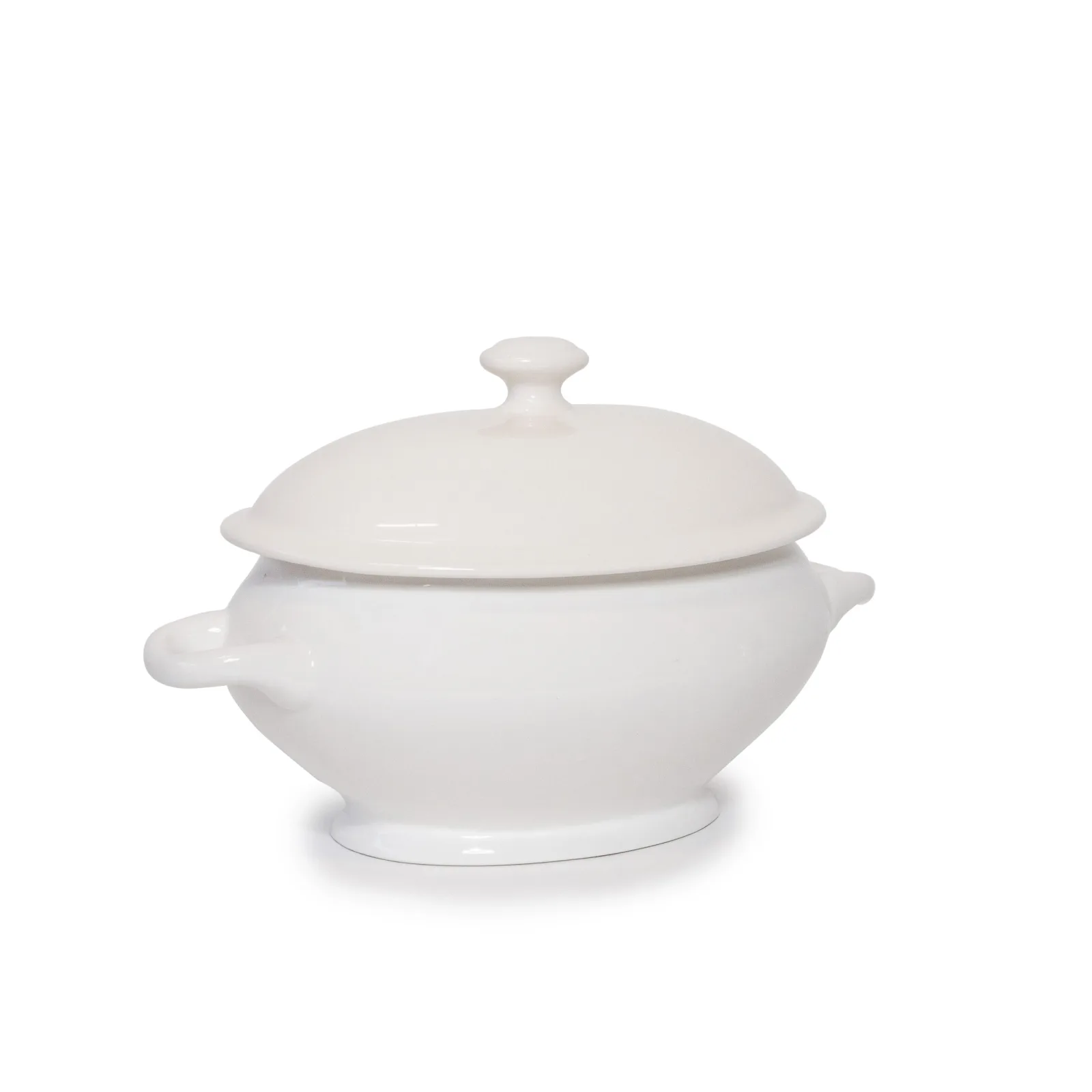 Zuppiera ceramica bianca - noleggio accessori da buffet Montineri