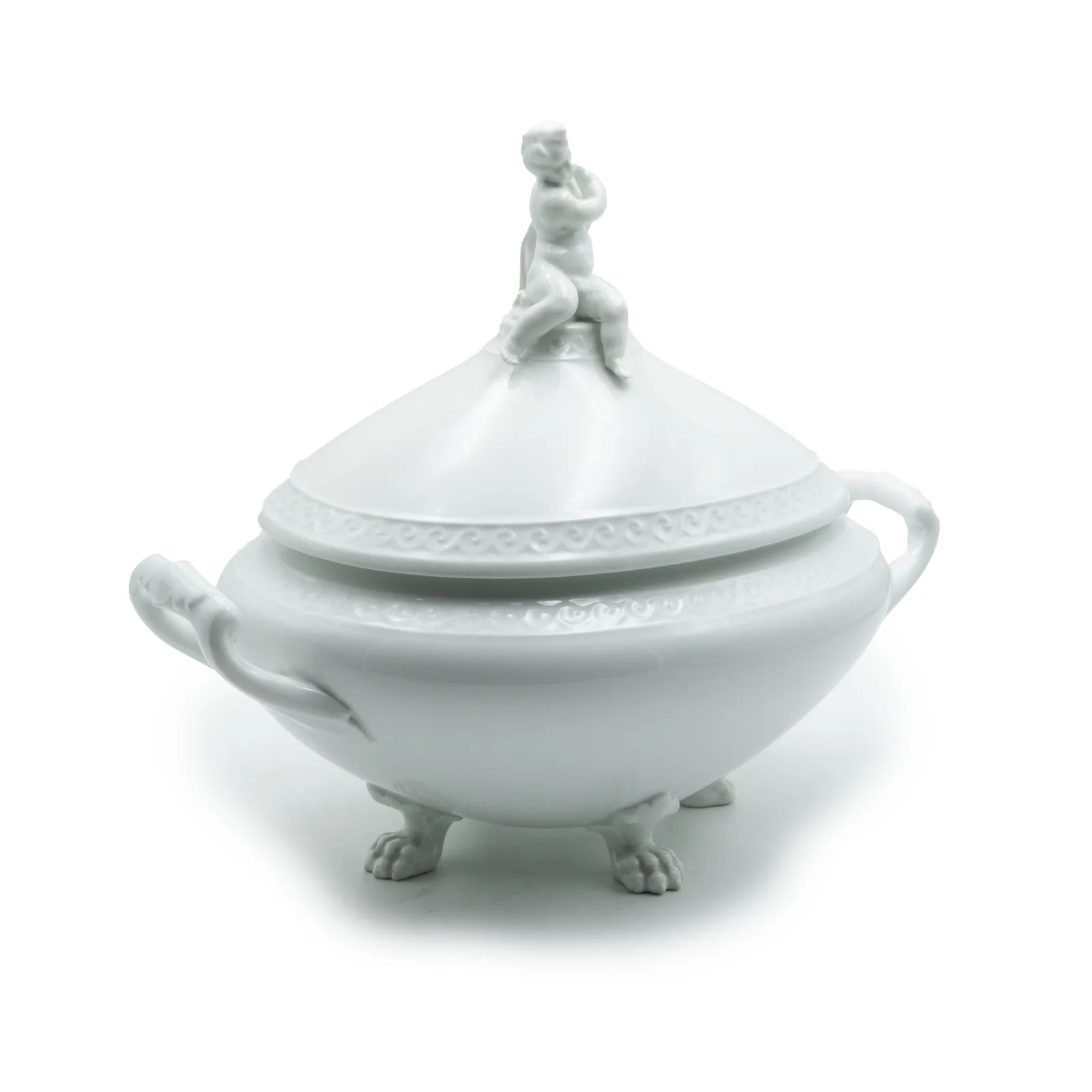 Zuppiera porcellana Vecchio Ginori Bianco - noleggio accessori da buffet Montineri
