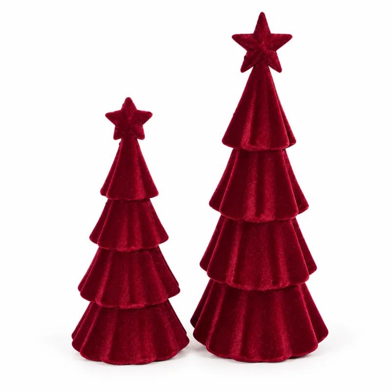 Albero Natale velluto rosso - noleggio natale Montineri