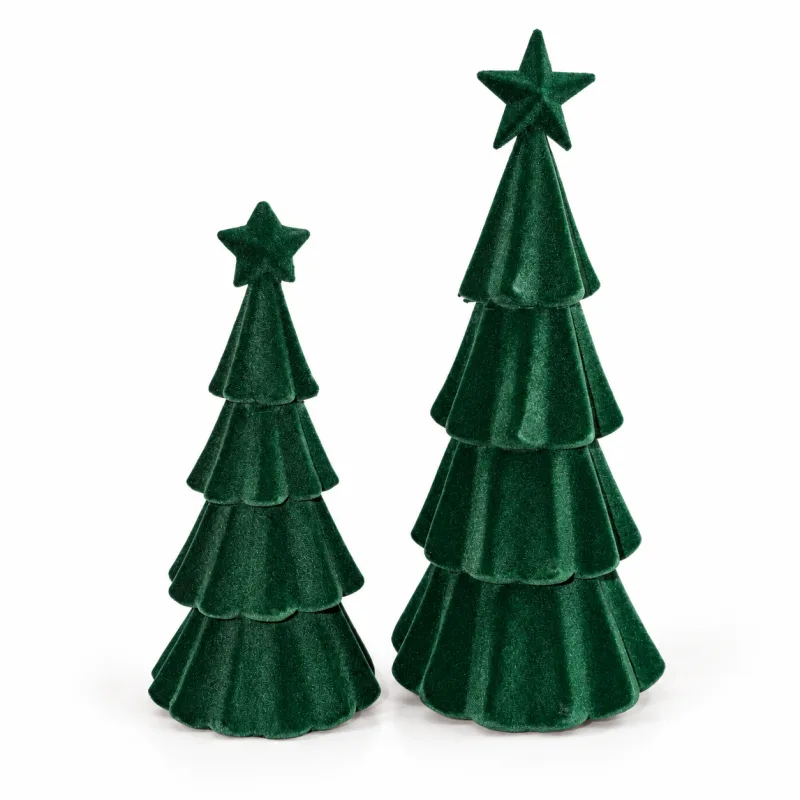 Albero Natale velluto verde - noleggio attrezzature per eventi Montineri