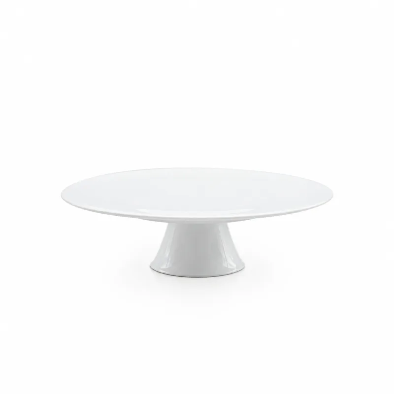 Alzata ceramica bianca - dettaglio 2
