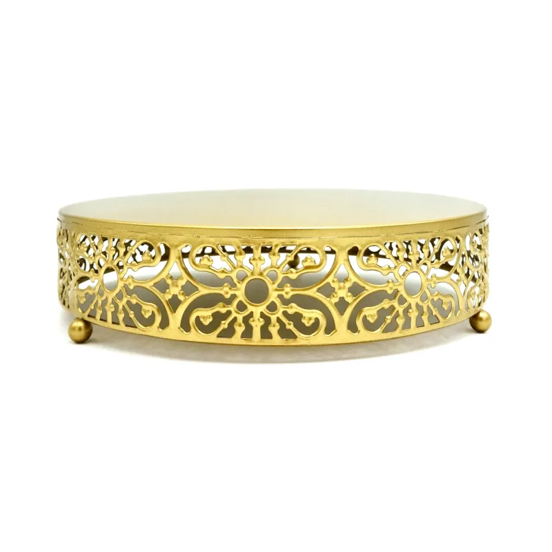 Alzata gold decorata - noleggio accessori da buffet Montineri