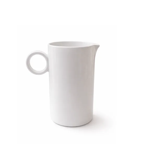 Caraffa in ceramica bianca - noleggio accessori da buffet Montineri
