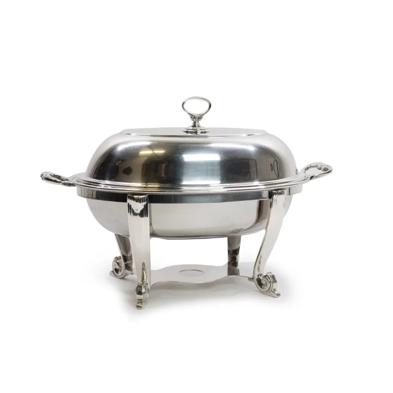 Chafing Dish argento ovale - noleggio accessori da buffet Montineri
