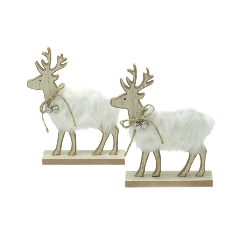 Renna legno e pelliccia - noleggio natale Montineri