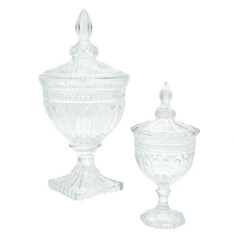 Vaso in vetro con coperchio Vittoria - noleggio accessori da buffet Montineri