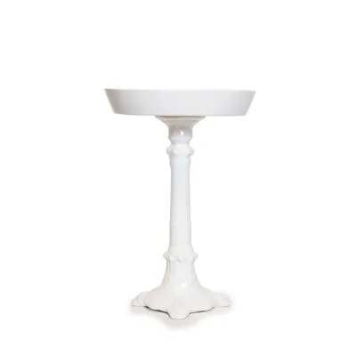 Alzata ceramica bianca a coppa - dettaglio 3