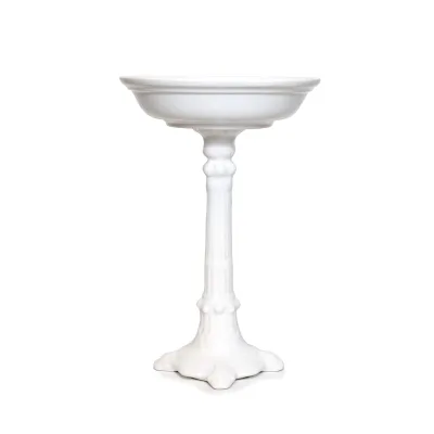Alzata ceramica bianca a coppa - dettaglio 4