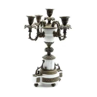Candelabro bronzo Parigi - noleggio accessori in bronzo e ceramica Montineri
