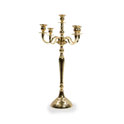 Candelabro Metallo Oro lucido - dettaglio 2