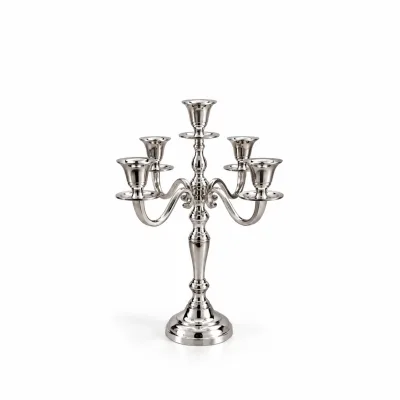 Candelabro metallo silver lucido - dettaglio 2