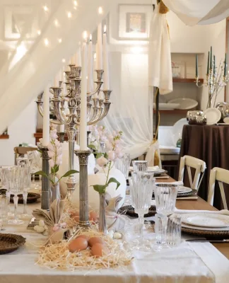 Candelabro monofiamma argento Impero - dettaglio 2