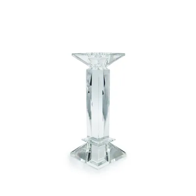 Candelabro monofiamma cristallo base quadrata - noleggio candelabri e bugie Montineri