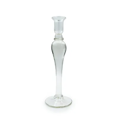 Candelabro monofiamma cristallo base tonda - noleggio candelabri e bugie Montineri