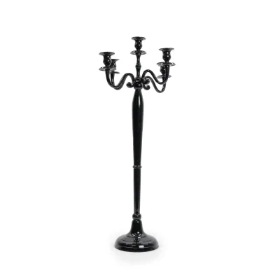 Candelabro metallo nero lucido - dettaglio 3