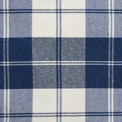 Cotone quadri blu ed écru - dettaglio 2