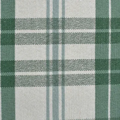 Cotone quadri verde ed écru - dettaglio 2