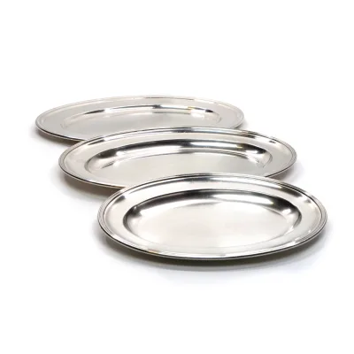 Piatto da portata ovale Sambonet Contour - noleggio accessori da buffet Montineri