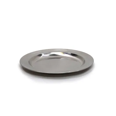 Piatto da portata tondo silver - noleggio accessori da buffet Montineri