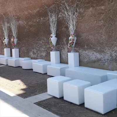 Pouf in ecopelle - dettaglio 2