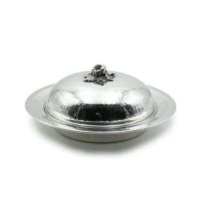 Risottiera argento con coperchio - noleggio accessori da buffet Montineri