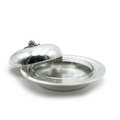 Risottiera argento con coperchio - dettaglio 2