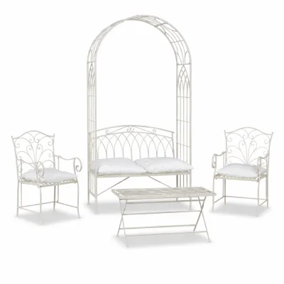 Set ferro battuto bianco - dettaglio 4